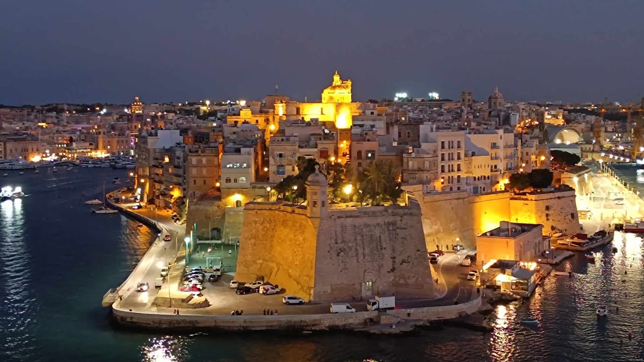 Malta Immigration & Visa Services by TEG Consultancy with Valletta skyline, St. Paul's Cathedral, work visa, study visa, residency, and citizenship icons
